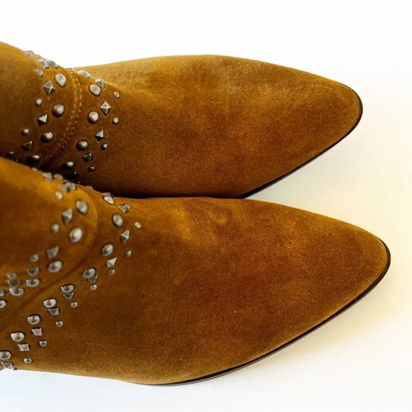 Lucky Brand Brown Suede Studded Ankle‎ Boot Latinia Size 9.5 Coastal Cowgirl - Picture 6 of 14